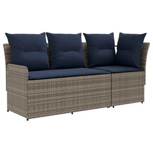 vidaXL 2 pz Divano con braccioli da giardino con divano angolare