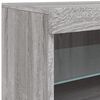 vidaXL Credenza con Luci LED Grigio Sonoma 164x37x67 cm