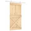 vidaXL Porta scorrevole Naturale e Bianco 100 x 210 cm