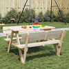 vidaXL Tavolo da Picnic per 4 Bambini con Foro Ombrellone Legno Abete