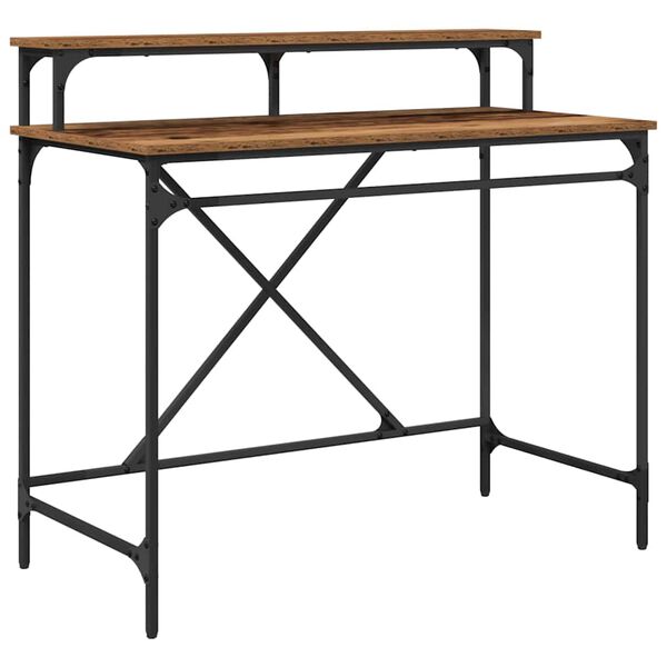 vidaXL Scrivania Legno vecchio 100 x 50 x 90 cm Legno multistrato