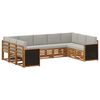 vidaXL Set divano sezionale con cuscino 7 pcs Naturale e Grigio Chiaro
