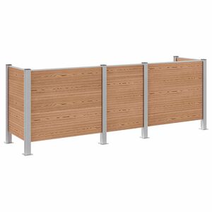 vidaXL Recinzione Contenitore per Rifiuti Marrone 315 x 85 x 115 cm