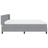 vidaXL Letto a molle Grigio chiaro 200 x 200 cm Poliestere