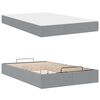 vidaXL Struttura letto con materasso 2 pcs Grigio chiaro Tessuto