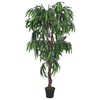 vidaXL Albero Mango Artificiale 450 Foglie 120 cm Verde