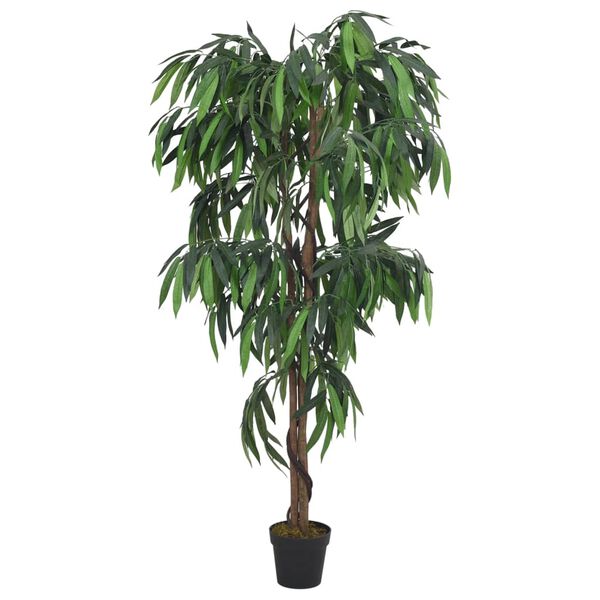 vidaXL Albero Mango Artificiale 450 Foglie 120 cm Verde
