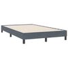 vidaXL Letto a Molle senza Materasso Grigio Scuro 120x220 cm Velluto