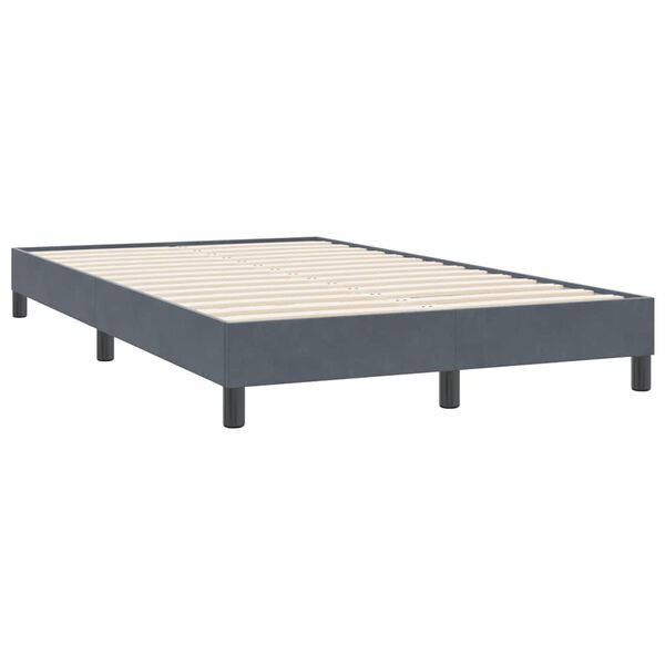 vidaXL Letto a Molle senza Materasso Grigio Scuro 120x220 cm Velluto