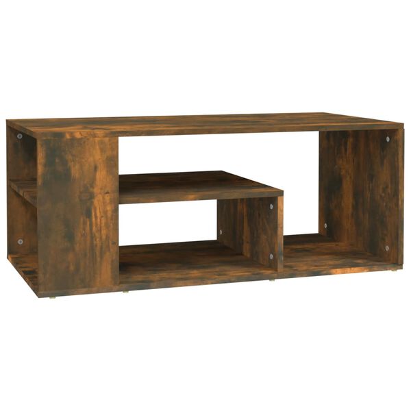 vidaXL Tavolino da Salotto Rovere Fumo 100x50x40 cm Legno Multistrato