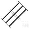 vidaXL Griglia Finestra 75.5 x 45 cm Acciaio verniciato a polvere Nero