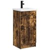 vidaXL Mobile da bagno con lavabo Rovere Fumo 42 x 40 x 84,5 cm