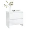 vidaXL Comodini 2 pz Bianco Lucido 45x34,5x44,5 cm in Truciolato