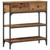 vidaXL Tavolo consolle con cassetto Legno vecchio 72.5 x 25 x 75 cm