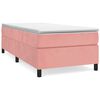 vidaXL Struttura Letto a Rete a Molle Rosa 90x190 cm in Velluto