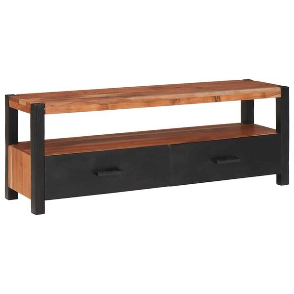 vidaXL Mobile portaoggetti multimediale con cassetto Marrone