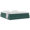 vidaXL Letto con contenitore e materasso Verde Scuro 180 x 200 cm
