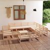 vidaXL Set Divani da Giardino 12 pz in Legno Massello di Pino