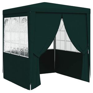 vidaXL Gazebo Professionale con Pareti 2x2 m Verde 90 g/m²