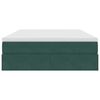 vidaXL Letto con contenitore e materasso Verde Scuro 140 x 200 cm