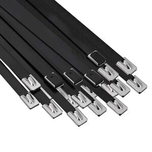 vidaXL Fascetta per Cavi 50 pz 7,9 x 600 mm Nero