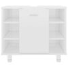 vidaXL Mobile da Bagno Bianco Lucido 60x32x53,5cm in Legno Multistrato