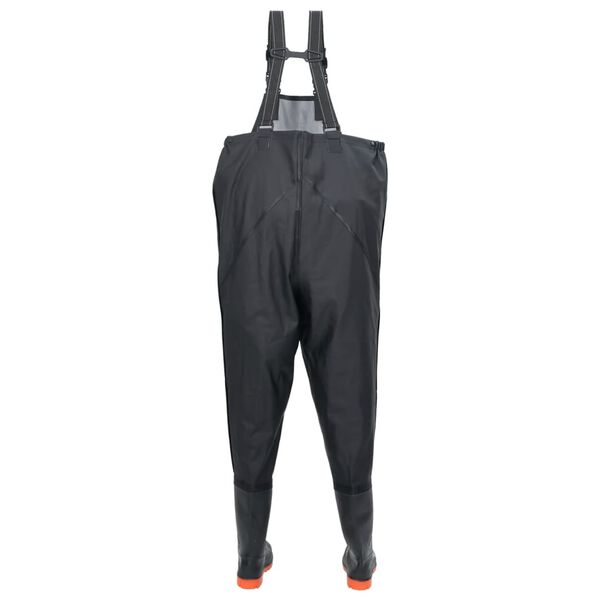 vidaXL Wader da Pesca con Stivali Nero Taglia 46