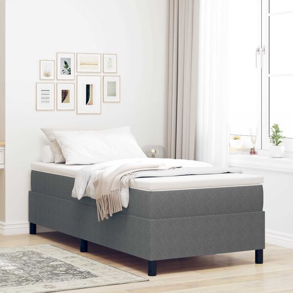 vidaXL Struttura letto piattaforma Grigio chiaro 100 x 200 cm Tessuto