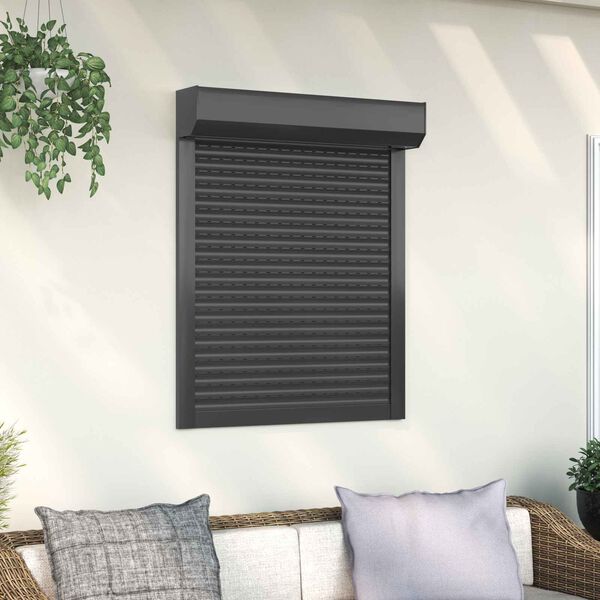 vidaXL Persiana a rullo Antracite 70 x 100 cm Alluminio e poliuretano