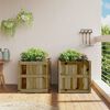 vidaXL Fioriere da Giardino 2 pz in Legno di Pino Impregnato