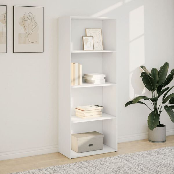 vidaXL Libreria Bianca 60x30x152 cm in Legno Multistrato