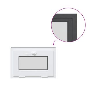 vidaXL Finestra Seminterrato RISOR 60x40 cm Tilt 2 Vetri Antracite