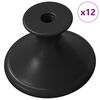 vidaXL Manico 12 pz Nero &Oslash;30 mm Alluminio