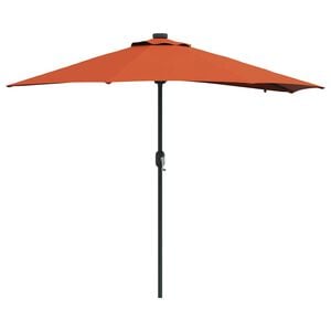 vidaXL Ombrello da giardino Terracotta 294 x 150 x 223 cm