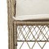 vidaXL Set da Pranzo da Giardino 7 pz con Cuscini Beige in Polyrattan