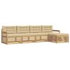 vidaXL Set di divani da esterno 5 pz Bianco e Beige Poliestere