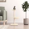 vidaXL Albero per Gatti con Tiragraffi in Sisal Crema 72 cm