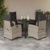 vidaXL Set Pranzo da Giardino 5pz con Cuscini Grigio Chiaro Polyrattan