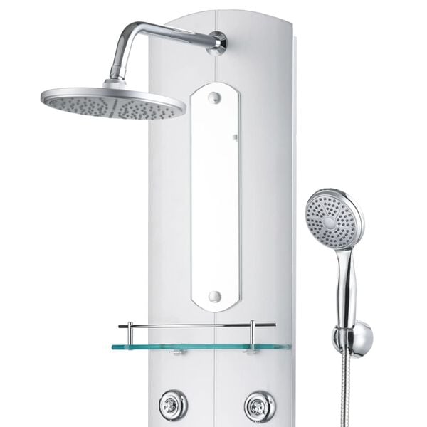 vidaXL Pannello Doccia 25x43x120 cm Argento