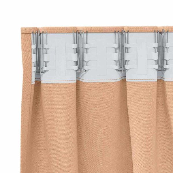 vidaXL Tende Blackout con Anelli 2 pcs Marrone Chiaro 225 x 140 cm