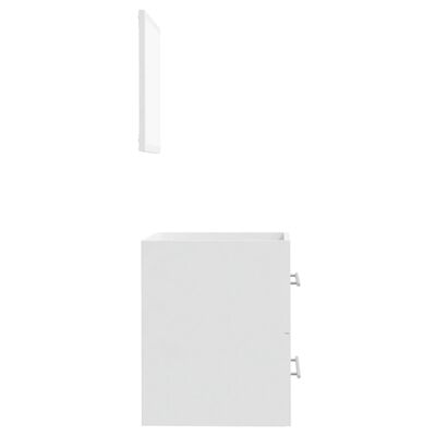 vidaXL Mobile da Bagno con Specchio bianco lucido 41x38,5x48 cm