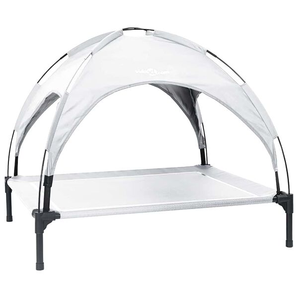 vidaXL Letto per Cani Grigio Argento 90 x 81 x 80,5 cm Acciaio