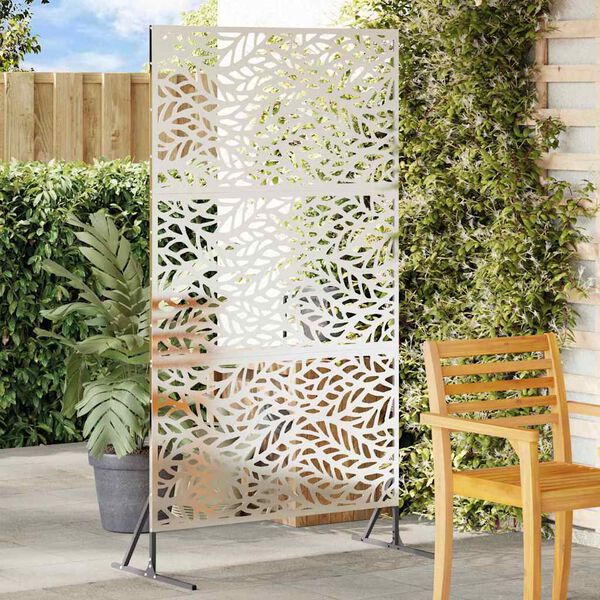 vidaXL Schermo per Privacy Grigio 100 x 50 x 180 cm Acciaio