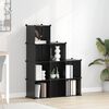 vidaXL Organizzatore Portaoggetti con 9 Cubi Nero in PP