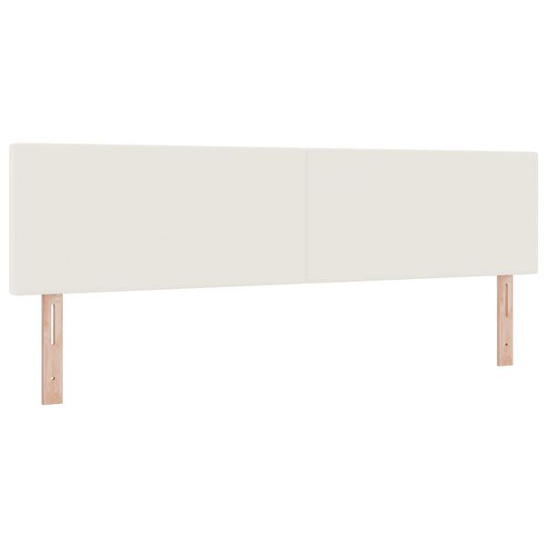 vidaXL Testiera LED con luci a strisce a LED Crema 180 cm Poliestere