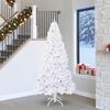 vidaXL Albero di Natale artificiale Bianco 240 cm PVC e Acciaio