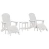 vidaXL Mobili da lounge da giardino 3 pcs Bianco 38 x 38 x 46cm