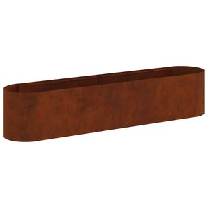 vidaXL Letto rialzato da giardino Acciaio Corten 200 x 40 x 40 cm