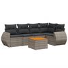 vidaXL Set Divano da Giardino 6 pz con Cuscini Grigio in Polyrattan