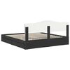 vidaXL Letto con Contenitore Nero 200 x 200 cm Legno multistrato